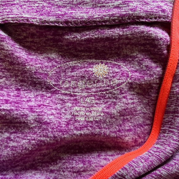 Tangerine - Heather Purple Long Sleeve Top with Reflective Stitching - Picture 4 of 9